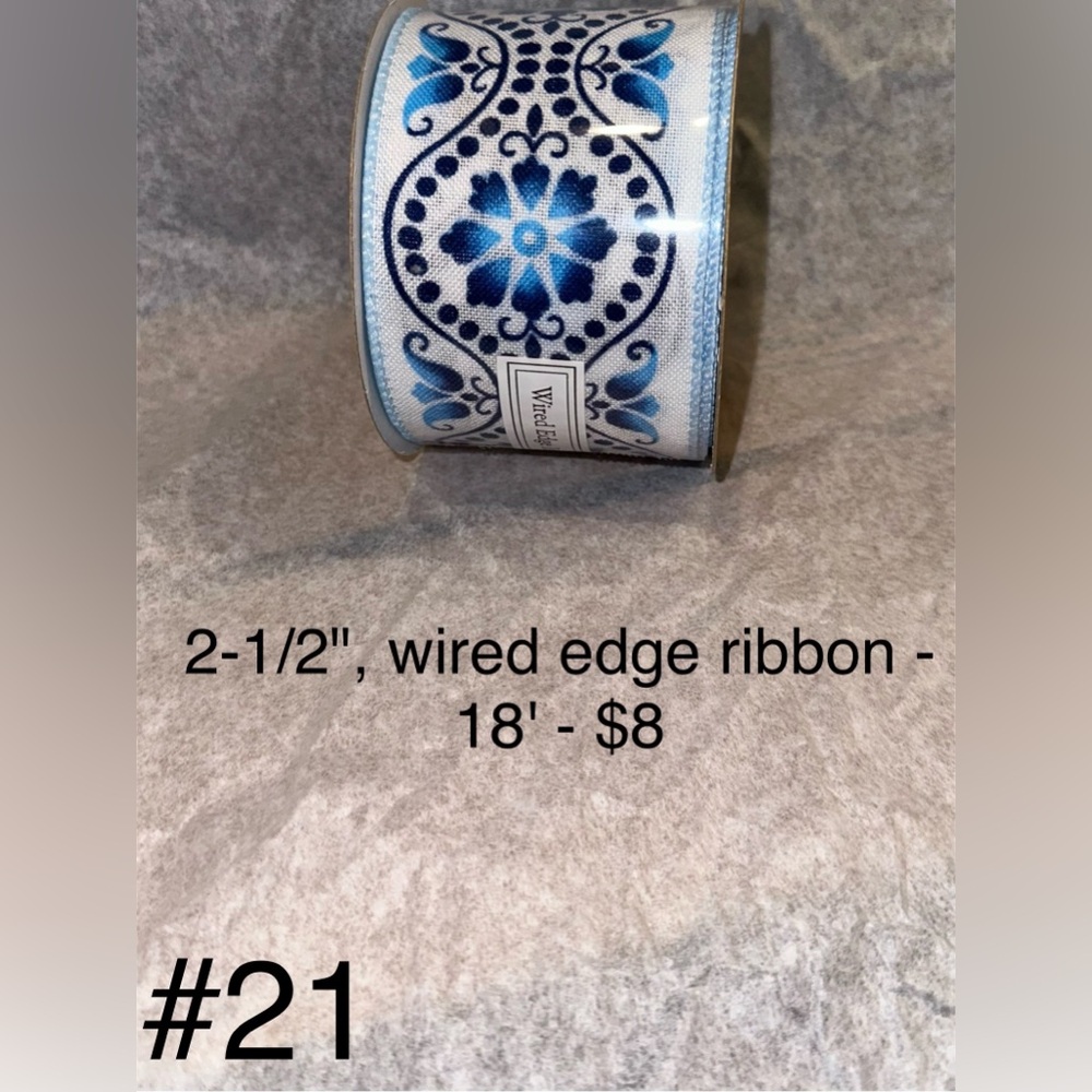 2-1/2", 18' Wired Ribbon